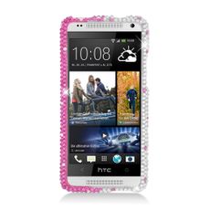 HTC One Mini Pink Fade Rhinestone Phone Case