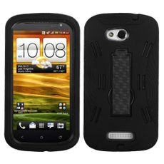 HTC One VX Black Double Protection Case W/ Stand