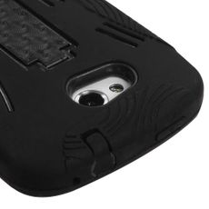 HTC One VX Black Double Protection Case W/ Stand