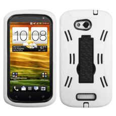HTC One VX White and Black Double Protection Case W/ Stand