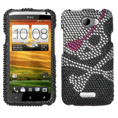 HTC One X Plus Skull Rhinestone Phone Case