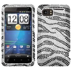 HTC Vivid Black Zebra Rhinestone Phone Case