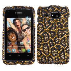 Kyocera Event Coffee Print Rhinestone Phone Case