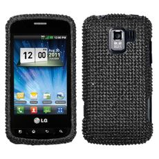 LG Enlighten Black Rhinestone Phone Case