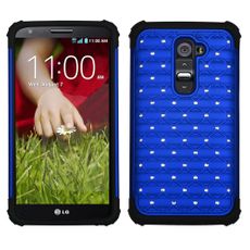 LG G2 Blue 2 Layer Decorative Case