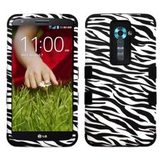 LG G2 Zebra 2 Layer Tough Case