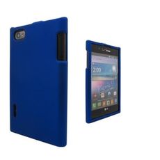 LG Intuition Blue Rubberized Case