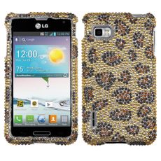 LG Optimus F3 Camel Print Rhinestone Phone Case