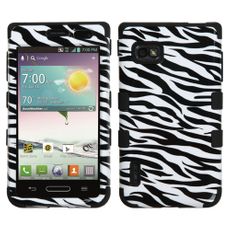 LG Optimus F3 Zebra 2 Layer Tough Case