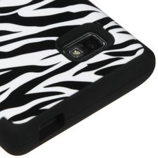 LG Optimus F3 Zebra 2 Layer Tough Case