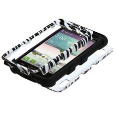 LG Optimus F3 Zebra 2 Layer Tough Case