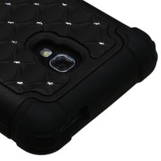 LG Optimus F6 Black 2 Layer Decorative Case