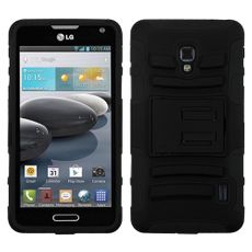LG Optimus F6 Black Armor Case