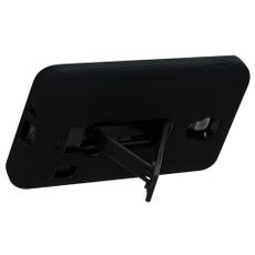 LG Optimus F6 Black Double Protection Case W/ Stand
