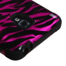 LG Optimus F6 Pink Zebra 2 Layer Tough Case