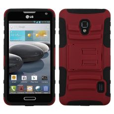 LG Optimus F6 Red Armor Case