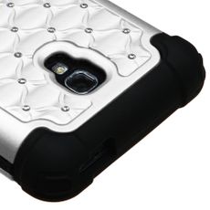 LG Optimus F6 White 2 Layer Decorative Case