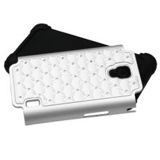 LG Optimus F6 White 2 Layer Decorative Case