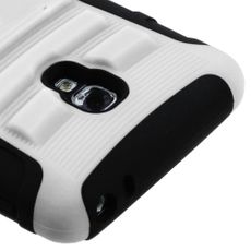 LG Optimus F6 White Armor Case