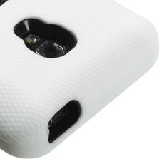LG Optimus F6 White Double Protection Case W/ Stand