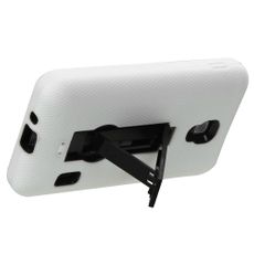 LG Optimus F6 White Double Protection Case W/ Stand