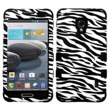 LG Optimus F6 Zebra 2 Layer Tough Case