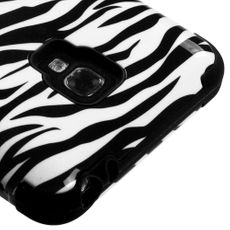 LG Optimus F6 Zebra 2 Layer Tough Case