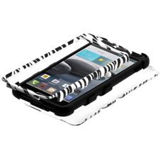 LG Optimus F6 Zebra 2 Layer Tough Case