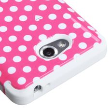 LG Spirit 4G Pink Polka Dots 2 Layer Tough Case