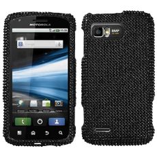Motorola Atrix 2 Black Rhinestone Phone Case