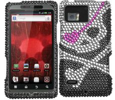 Motorola Droid Bionic Skull Rhinestone Case
