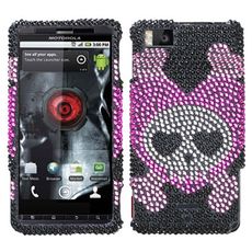 Motorola Droid X2 Skull Rhinestone Case