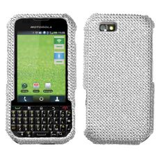 Motorola Titanium Rhinestone Silver Case