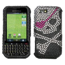 Motorola Titanium Skull Rhinestone Case