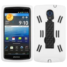 Pantech Discover White and Black Double Protection Case W/ Stand