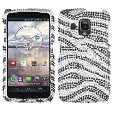 Pantech Perception Zebra Rhinestone Phone Case