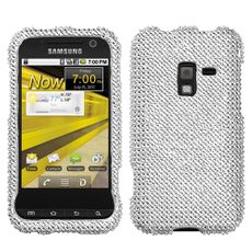 Samsung Attain 4G Silver Rhinestone Phone Case
