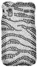 Samsung Captivate Glide Black Zebra Rhinestone Phone Case