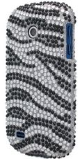 Samsung Eternity II Zebra Rhinestone Case
