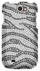Samsung Exhibit 2 4G Black Zebra Rhinestone Phone Case