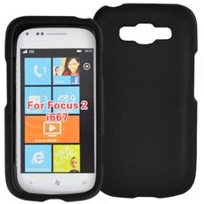 Samsung Focus 2 Black Rubberized Case