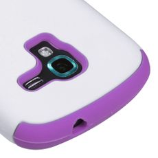 Samsung Galaxy Exhibit Purple and White 2 Layer Tough Case