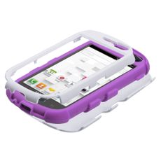 Samsung Galaxy Exhibit Purple and White 2 Layer Tough Case
