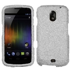 Samsung Galaxy Nexus Silver Rhinestone Phone Case