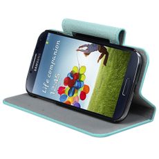 Samsung Galaxy S4 Cyan Blue Wallet