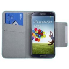Samsung Galaxy S4 Cyan Blue Wallet