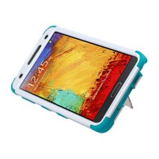 Samsung Note 3 Teal 2 Layer Tough Case W/ Stand