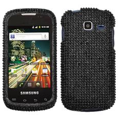 Samsung Transfix Black Rhinestone Phone Case
