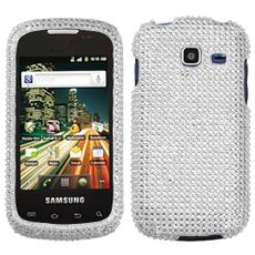 Samsung Transfix Silver Rhinestone Phone Case
