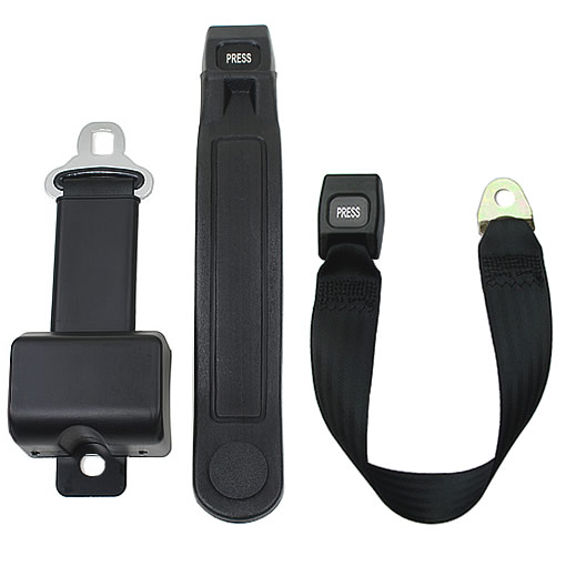 2 Point Retractable Lap Belt 8" Long Housing Seatbelt